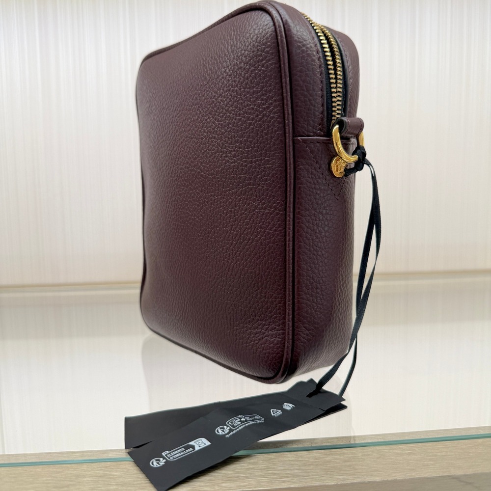 Versace Crossbody Bag Vitello Granato Garnet Oro Medusa Biggie 1002885 Bag - Picture 3 of 16